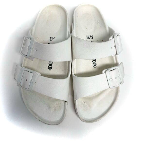Birkenstock Arizona Essentials White Sandals Size 37 - Picture 4 of 8